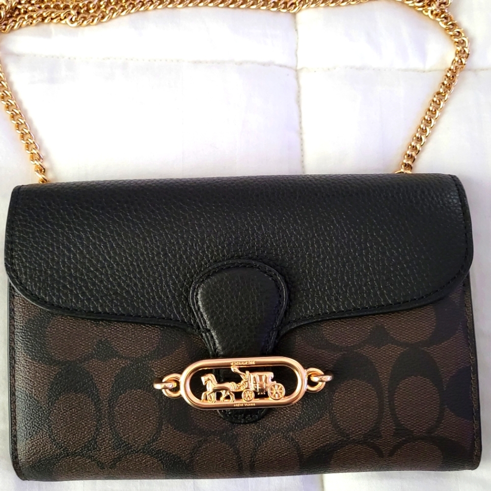 Brown crossbody coach purse